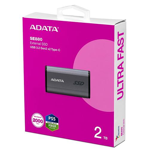 SSD жесткий диск USB3.2 2TB EXT. AELI-SE880-2TCGY ADATA фото 6