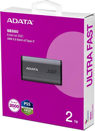 Внешний SSD диск ADATA SE880 2TB Серый фото 9