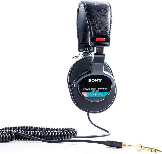 Гарнитура мониторные Sony MDR-7506 3м черный проводные оголовье фото 2