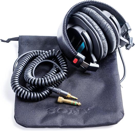 Гарнитура мониторные Sony MDR-7506 3м черный проводные оголовье фото 3