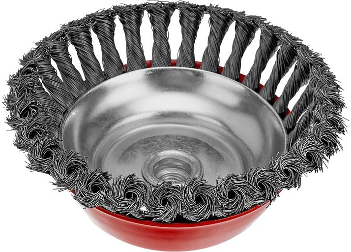 Щетка дисковая по мет. Matrix 74629 d=150мм d(посад.)=14мм (угловые шлифмашины) (упак.:1шт) фото 2