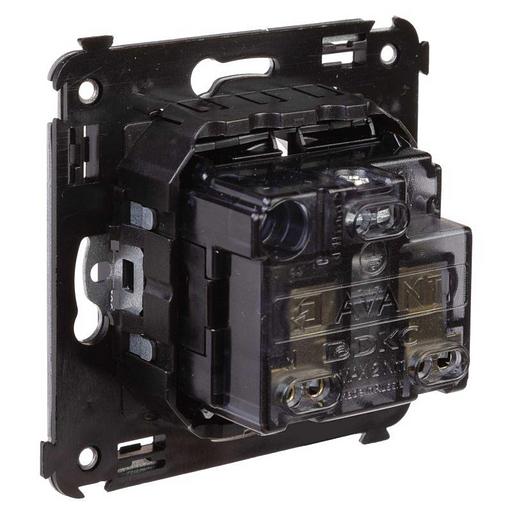 Dkc 4402003 Розетка в стену, 2P+E, с з/ш, "Avanti", "Черный квадрат" фото 3