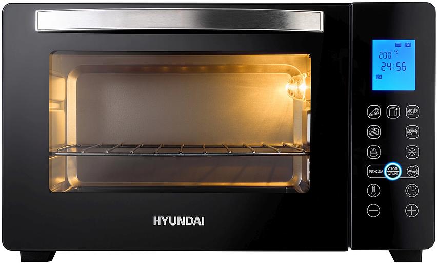 Мини-печь Hyundai MIO-HY096 28л. 1600Вт черный фото 2