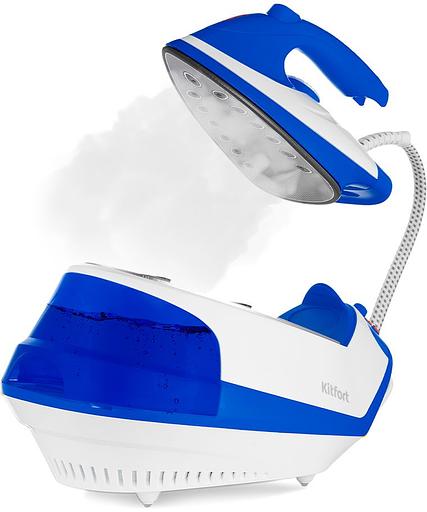 Парогенератор Kitfort КТ-9135-3 2000Вт синий/белый фото 5