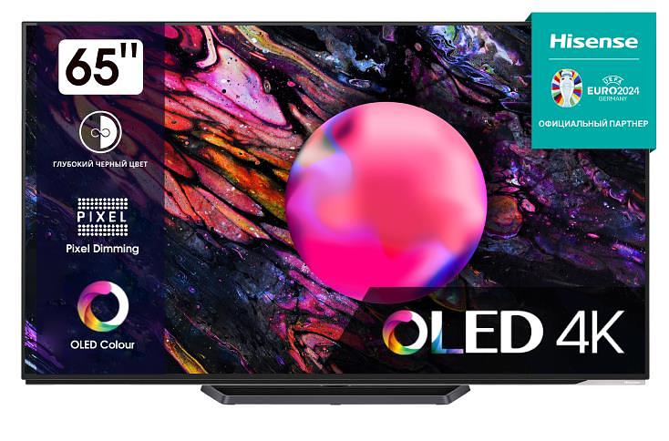 Телевизор HISENSE 65" OLED/4K/UHD 3840x2160 TV Bluetooth Wi-Fi Direct VIDAA черный 65A85K фото 1