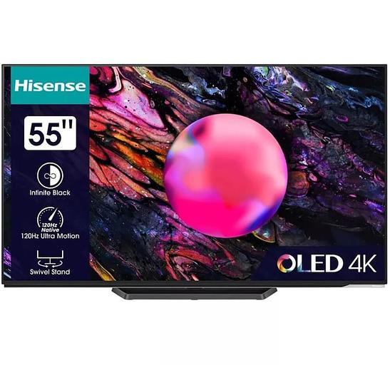 Телевизор HISENSE 55" OLED/4K/Hotel/UHD 3840x2160 TV Bluetooth Wi-Fi Direct VIDAA черный 55A85K фото 1