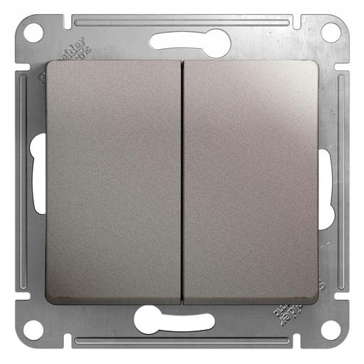 Systeme electric GSL001265 GLOSSA 2-клавишный ПЕРЕКЛЮЧАТЕЛЬ,сх.6,10AX, механизм, ПЛАТИНА фото 1