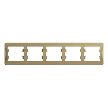 Systeme electric GSL000405 GLOSSA 5-постовая РАМКА, горизонтальная, ТИТАН фото 2