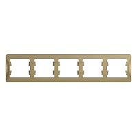 Systeme electric GSL000405 GLOSSA 5-постовая РАМКА, горизонтальная, ТИТАН фото 5