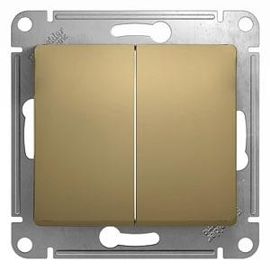 Systeme electric GSL000465 GLOSSA 2-клавишный ПЕРЕКЛЮЧАТЕЛЬ, сх.6, 10АХ, механизм, ТИТАН фото 4