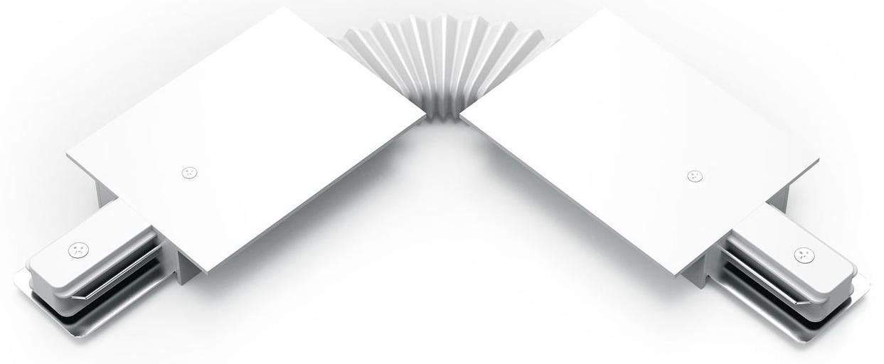 Коннектор для встраиваемых трековых шинопроводов гибкий (I) белый однофазный Gauss Gauss TR142 фото 1