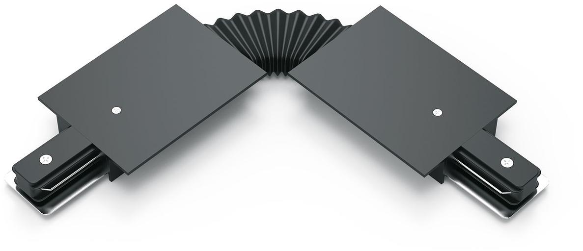 Коннектор для встраиваемых трековых шинопроводов гибкий (I) черный однофазный Gauss Gauss TR141 фото 1