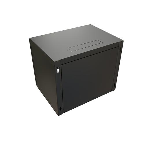 Шкаф настенный 19-дюймовый 19'''' 12U 650x600х450мм стеклянная дверь с перфорацией ручка с замком черный RAL 9004 WRline '''' WRline 520245 фото 1