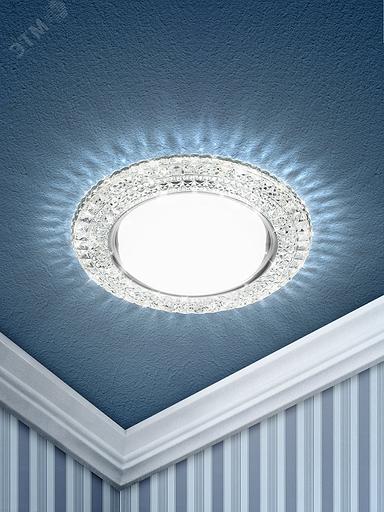 DK LD26 SL/WH Точечные светильники декор cо светодиодной подсветкой Gx53, прозрачный ЭРА Б0029638 фото 5