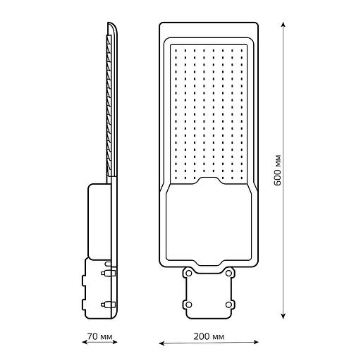 Светильник светодиодный уличный консольный LED ДКУ-200 Вт 20000 Лм 5000К IP65 190-250 В КСС Ш 600х200х70 мм Avenue Gauss Gauss 629534302 фото 5