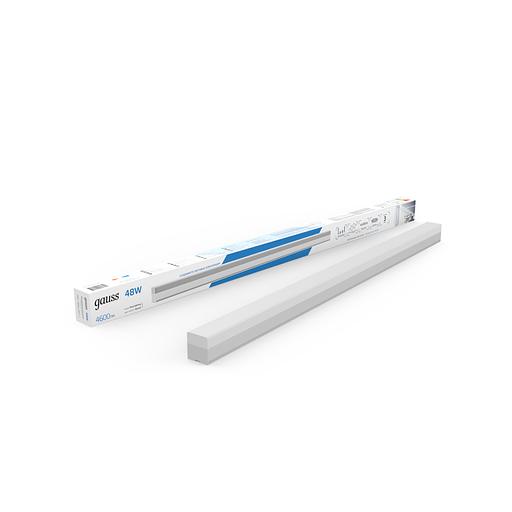 Светильник линейный универсальный ДПО 48 Вт 4600 Лм 6500К 1180х70х55 мм IP40 белый матовый Shop Lighting Gauss Gauss 883525348 фото 2