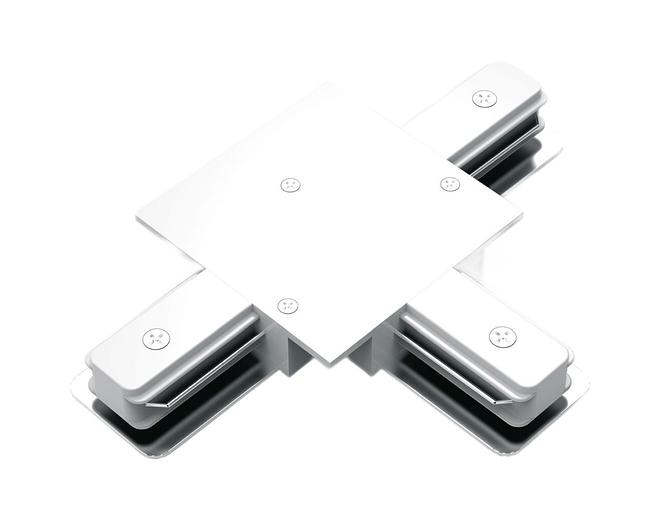 Коннектор для встраиваемых трековых шинопроводов (T) белый однофазный Gauss Gauss TR136 фото 1