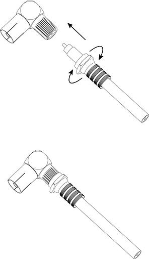 Переходник Simple RS-A03-1 гнездо F-гнездо TV угловой 1 шт ЭРА Б0048295 фото 1