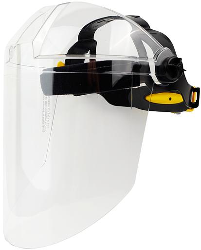 Щиток защитный лицевой НБТ2 ВИЗИОН TITAN (прозрачный козырек из ударопрочного и термостойкого материала STRONG, экран из ударопрочного и термостойкого поликарбоната 2 мм (220х385мм), крепление RAPID с мягким обтюратором,-50°C + 130°C ) РОСОМЗ 424390 фото 1