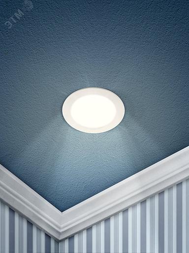 Светильник светодиодный ДВО-6W 4000К 210Лм d=118мм IP20 круглый ЭРА Б0017486 фото 5