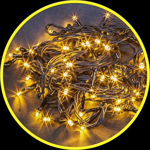 Гирлянда новогодняя светодиодная NGF-S01-100WW-5-6.5m-230-C8-G-IP20 Navigator Group 21246 фото 1