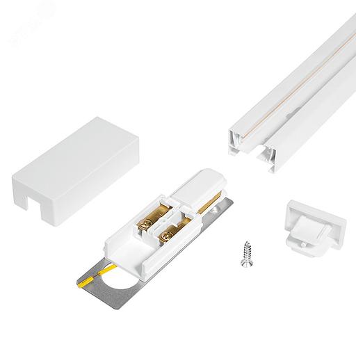 Шинопровод белый 2м PTR 2M-WH с токоподводом и заглушкой Jazzway JazzWay 5010727 фото 5