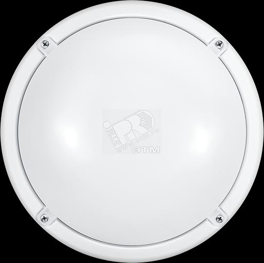 Светильник светодиодный ДБП-12w с оптико-акустическим датчиком 4000K 900Лм круглый пластиковый IP65 белый Navigator Group 19995 фото 1