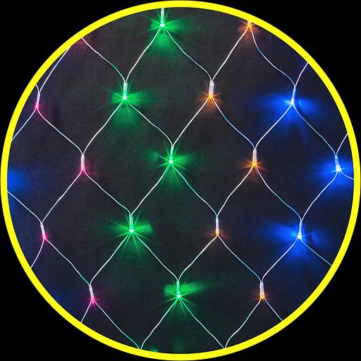 Гирлянда новогодняя светодиодная NGF-N01-156RGBY-12-1.5x1.5m-230-TR-IP20 Navigator Group 21287 фото 1