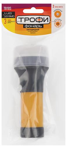Фонарик карманный на батарейках 3хАА, ударопрочный, 10 COB, направленный и рассеянный луч, 2 режима TB10S Трофи ЭРА Б0025678 фото 2