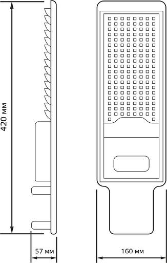 Светильник светодиодный уличный консольный LED ДКУ 80 Вт 8000 Лм 5000К IP65 190-250 В КСС Д 420х160х57 мм Avenue Gauss Gauss 629536380 фото 5