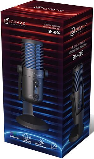 Микрофон проводной Оклик SM-400G 2м черный фото 9