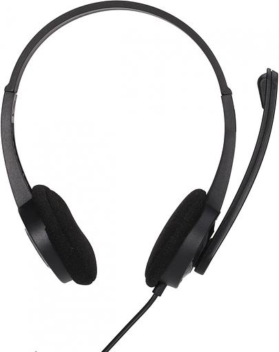 Наушники с микрофоном Оклик HS-M600 черный/черный 1.6м накладные оголовье (1900372) фото 7