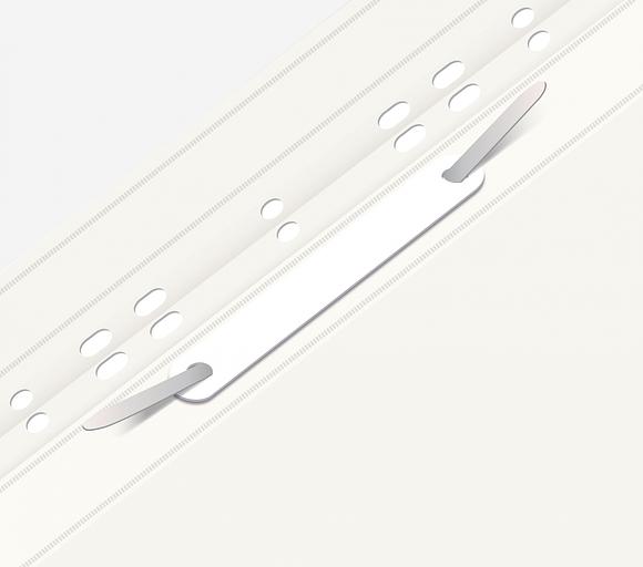 Папка-скоросшиватель Бюрократ PS-P20WH A4 прозрач.верх.лист боков.перф. пластик белый фото 6