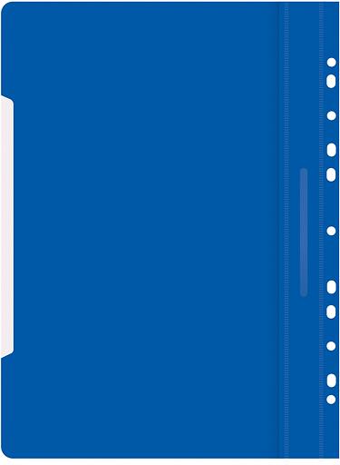 Папка-скоросшиватель Бюрократ PS-P20BLU A4 прозрач.верх.лист боков.перф. пластик синий фото 3