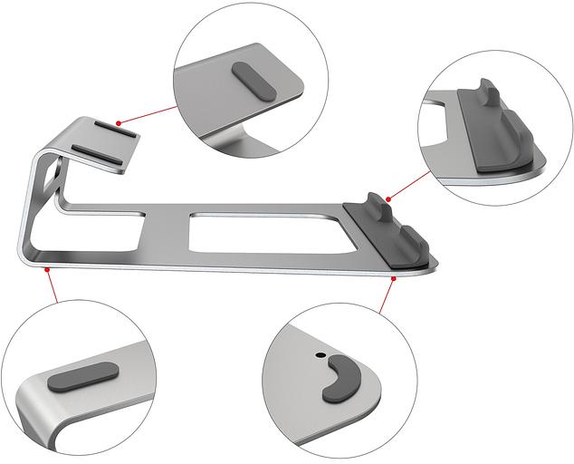 Подставка Cactus CS-NB-AL серебристый фото 2