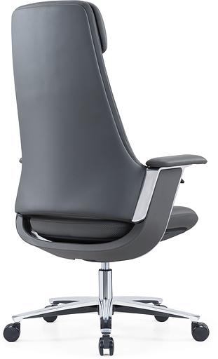 Кресло руководителя Cactus CS-LBK-KYOTO кожа крестов. алюминий фото 3