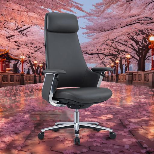 Кресло руководителя Cactus CS-LBK-KYOTO кожа крестов. алюминий фото 6