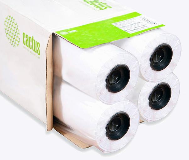 Бумага Cactus Eco CS-LFP80-1067457E-4 42"(A0+) 1067мм-45.7м/80г/м2/белый CIE155% втулка:50.8мм (2") (упак.:4рул) фото 1