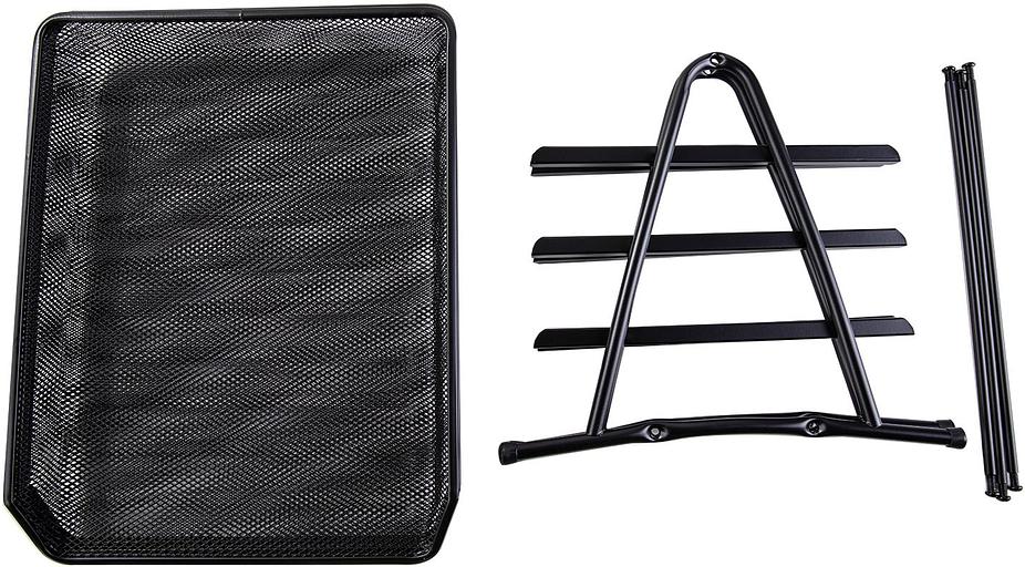 Лоток горизонтальный Deli E9181 для бумаг 350х278х275мм черный металл сетка фото 5