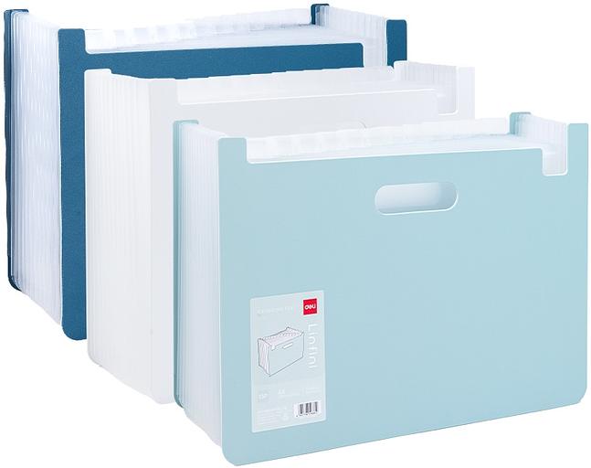 Папка-портфель Deli EF604 13 отдел. A4 полипропилен 0.75мм ассорти фото 1