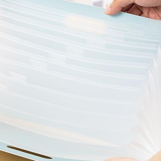 Папка-портфель Deli EF604 13 отдел. A4 полипропилен 0.75мм ассорти фото 4