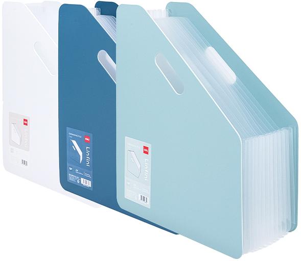 Папка-портфель Deli EF605 13 отдел. A4 полипропилен 0.75мм ассорти фото 1