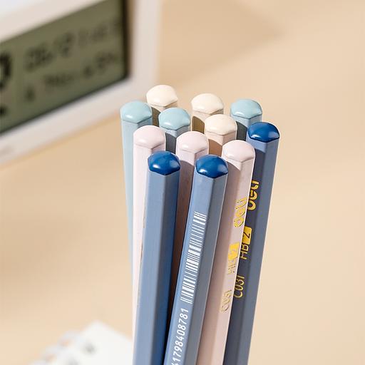 Карандаш ч/г Deli EC031-HB HB ассорти 4цв. (12шт) фото 4