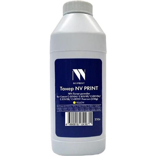 NV Print Тонер + девелопер для Canon C-EXV54, C-EXV49, C-EXV34, C-EXV28, C-EXV29 для IR C3025i, 3125, IR Adv C3320i, C3325i, C3330i, C2020, C2025, C2030, C2220, C2225, C2230, Premium (250г) Yellow фото 1