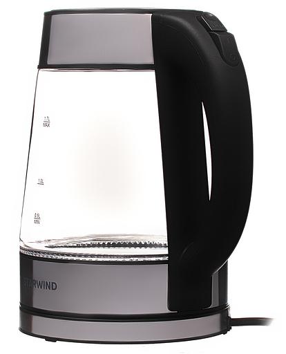 Чайник электрический Starwind SKG3311 1.7л. 2200Вт черный/серебристый (корпус: стекло) фото 3