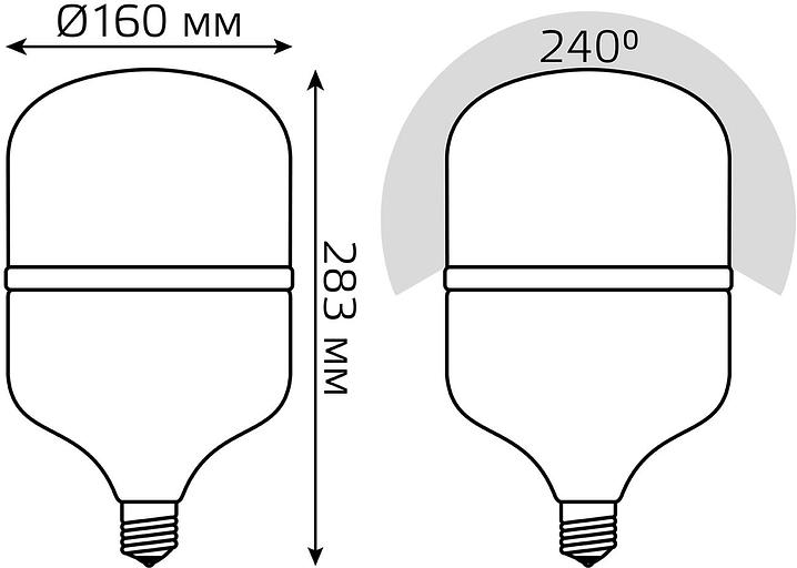 Лампа светодиодная Gauss Elementary T160 60Вт цок.:E27 цилин. 220B 4000K св.свеч.бел.нейт. (упак.:1шт) (63226) фото 5