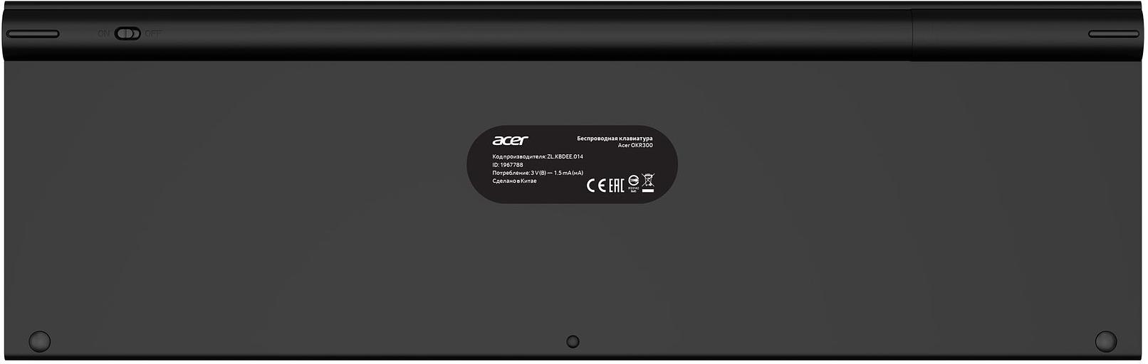 Клавиатура Acer OKR300 черный USB беспроводная (ZL.KBDEE.014) фото 2