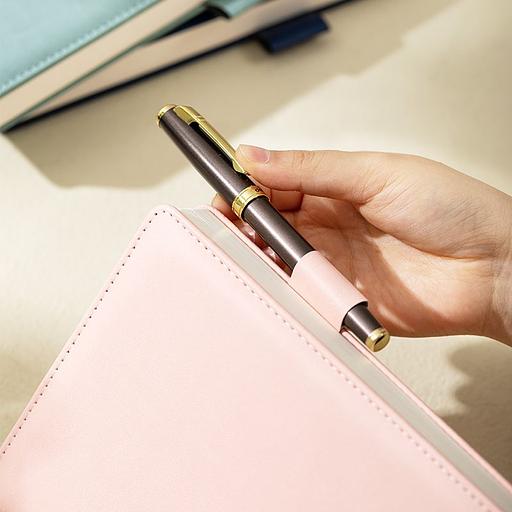 Блокнот Deli LINFINI EN158L A5 210х143мм искусст. кожа 144л линейка твердая обложка ассорти ассорти:син/роз/зел фото 3