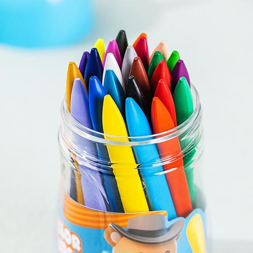 Мелки пластик. Deli EC222-12 трехгр. 12цв. (12шт) пласт.туб. гол. фото 2