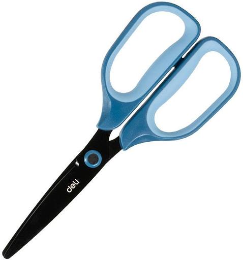 Ножницы Deli EZ507-BL EZ507 Linfini 175мм пластик синий блистер фото 1